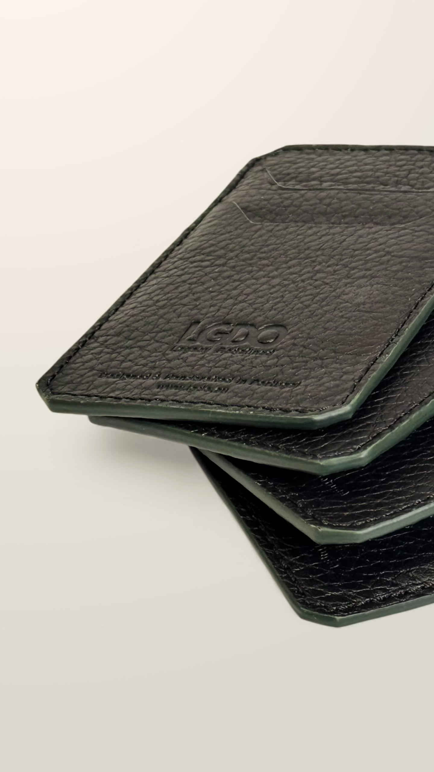 A minimalist leather cardholder